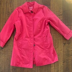 Eddie Bauer Women's Coral Red Trench Coat